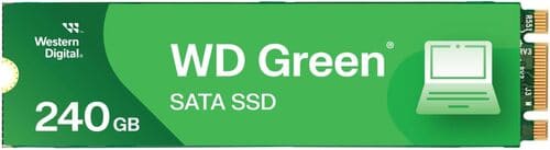 Western Digital WDS240G3G0B - Unidad de estado sólido SSD interna WD verde de 240 GB - SATA III 6 Gb/s, M.2 2280, hasta 545 MB/s