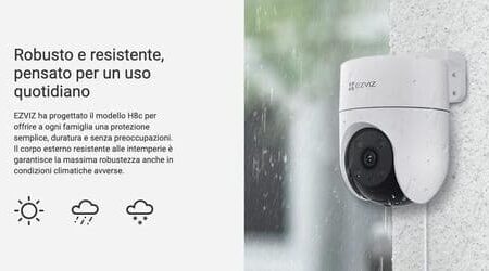 Camara Wifi Ezviz PTZ CS-H8C 2MP 1080P con seguimiento Diseño resistente a la intemperie exterior: imagen 2