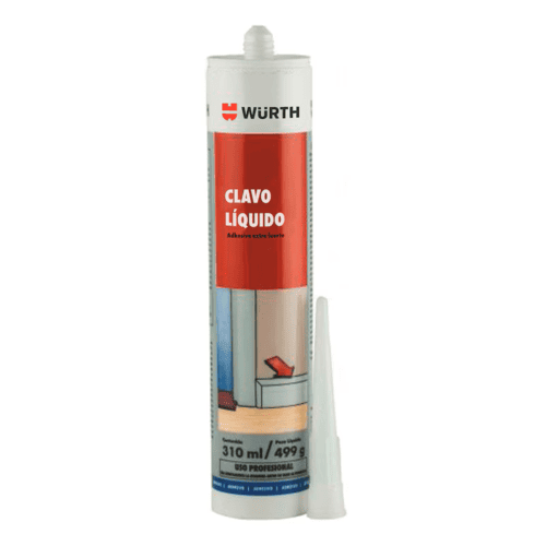 Adhesivo Clavo Liquido Wurth Adhesivo Sellador 310ml Blanco