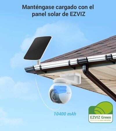 Cámara 360o Wifi Ptz Ezviz Hb8 A Batería + Panel Solar Blanco: imagen 5