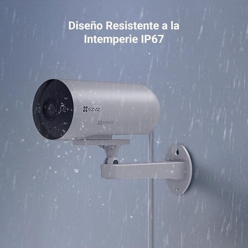 Camara PoE Ezviz H5 2K 3MP Diseño resistente a la intemperie IP67 Exterior