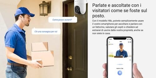 Camara Wifi Ezviz PTZ CS-H8C 2MP 1080P con seguimiento Diseño resistente a la intemperie exterior