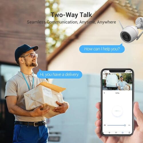 Cámara Vigilancia Ezviz H3c 5mp Wi-fi Blanco Bullet Blanco Diseño resistente a la intemperie IP67 Exterior