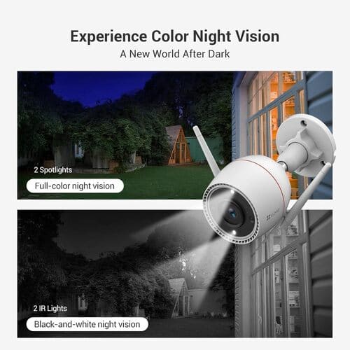 Cámara Vigilancia Ezviz H3c 5mp Wi-fi Blanco Bullet Blanco Diseño resistente a la intemperie IP67 Exterior
