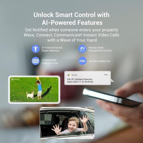 Cámara Vigilancia Ezviz H3c 5mp Wi-fi Blanco Bullet Blanco Diseño resistente a la intemperie IP67 Exterior