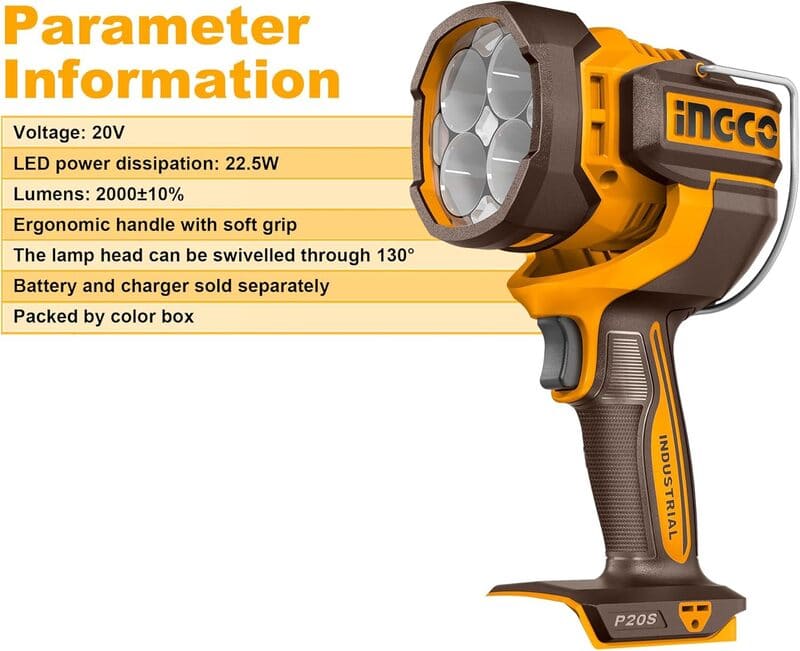 Linterna A Bateria Led 20v C/bat Y Carg Ingco Cwli20881