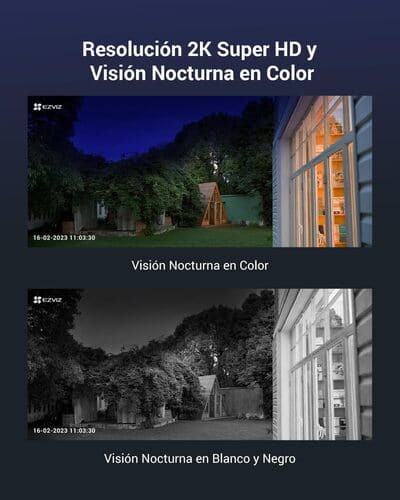 Cámara 360o Wifi Ptz Ezviz Hb8 A Batería + Panel Solar Blanco