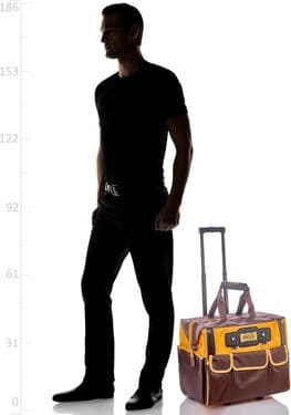 Bolso valija rigida 20" porta herramientas 19 bolsillos ingco