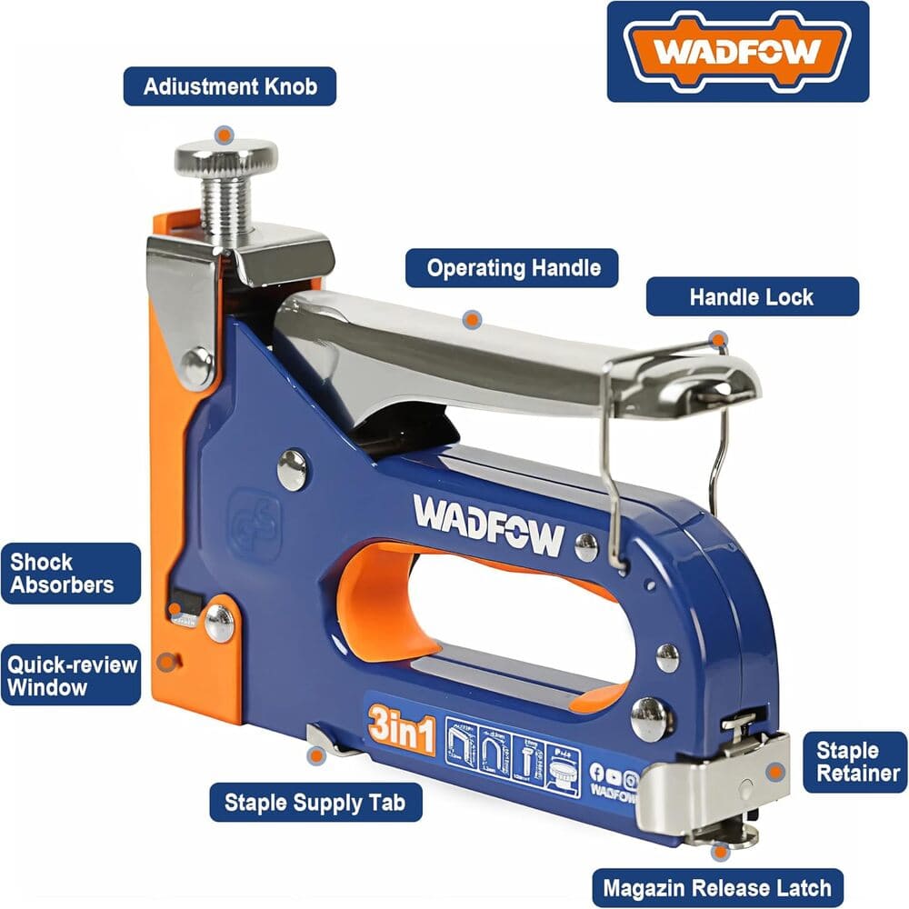 Engrapadora Manual Clavadora Tapizar 3 En 1 Grapadora Madera Wadfow: imagen 3