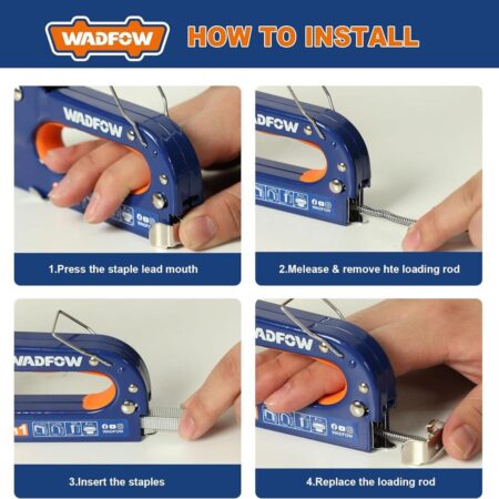 Engrapadora Manual Clavadora Tapizar 3 En 1 Grapadora Madera Wadfow: imagen 4