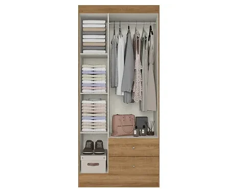 Ropero Artis 4 Puertas Astro Almendra Color Marrón Claro De Mdp: imagen 3