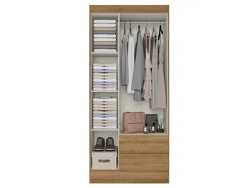 Ropero Artis 4 Puertas Astro Almendra Color Marrón Claro De Mdp