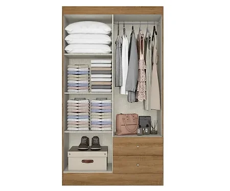 Ropero Artis 4 Puertas Astro Almendra Color Marrón Claro De Mdp: imagen 4