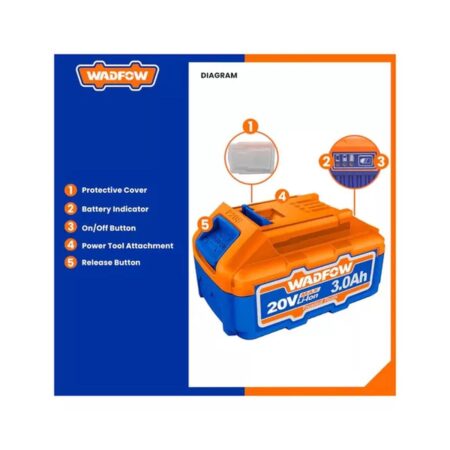 Bateria 20v 5ah P20s Wadfow Wlbp550 Maquinas Césped Taladro: imagen 4