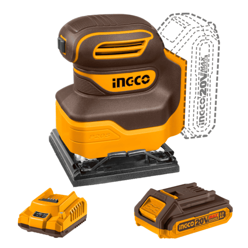 Lijadora Orbital Batería P20S Cargador + accesorios