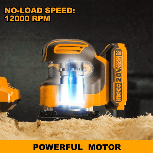 Lijadora Orbital Batería P20S Cargador + accesorios