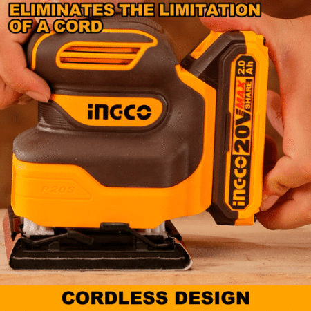 Lijadora Orbital Batería P20S Cargador + accesorios: imagen 6