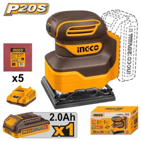 Lijadora Orbital Batería P20S Cargador + accesorios