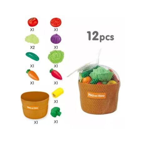 Canasto Con Verduras Juguete Didáctico: imagen 2