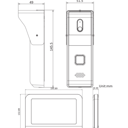Hikvision Kit de Videoportero Manos Libres con Pantalla LCD a Color de 7'' con Frente de Calle para Exterior IP65: imagen 5