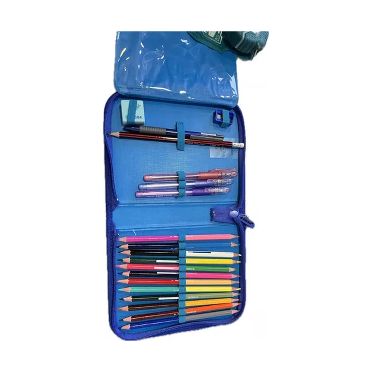 Cartuchera Completa 1 Piso Llenos De Útiles Negro: imagen 1