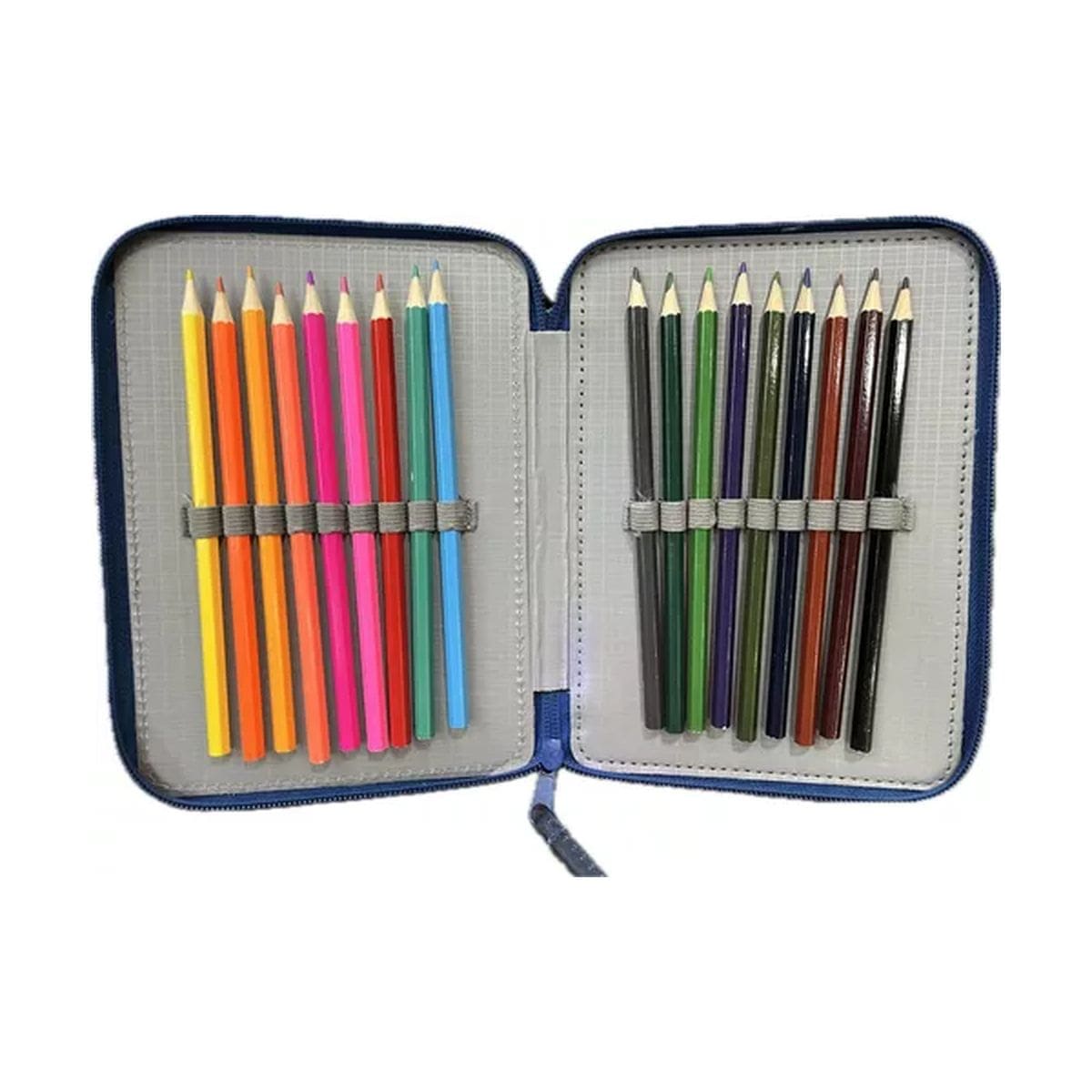 Cartuchera Completa 2 Pisos Llenos De Útiles FUCSIA: imagen 1