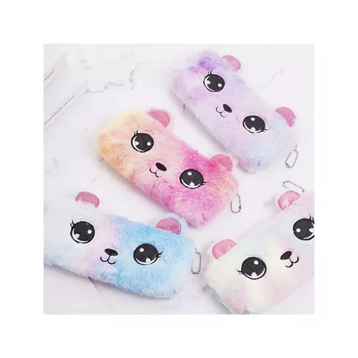 Cartuchera Gatito Peluda Colores Varios Diseños: imagen 1