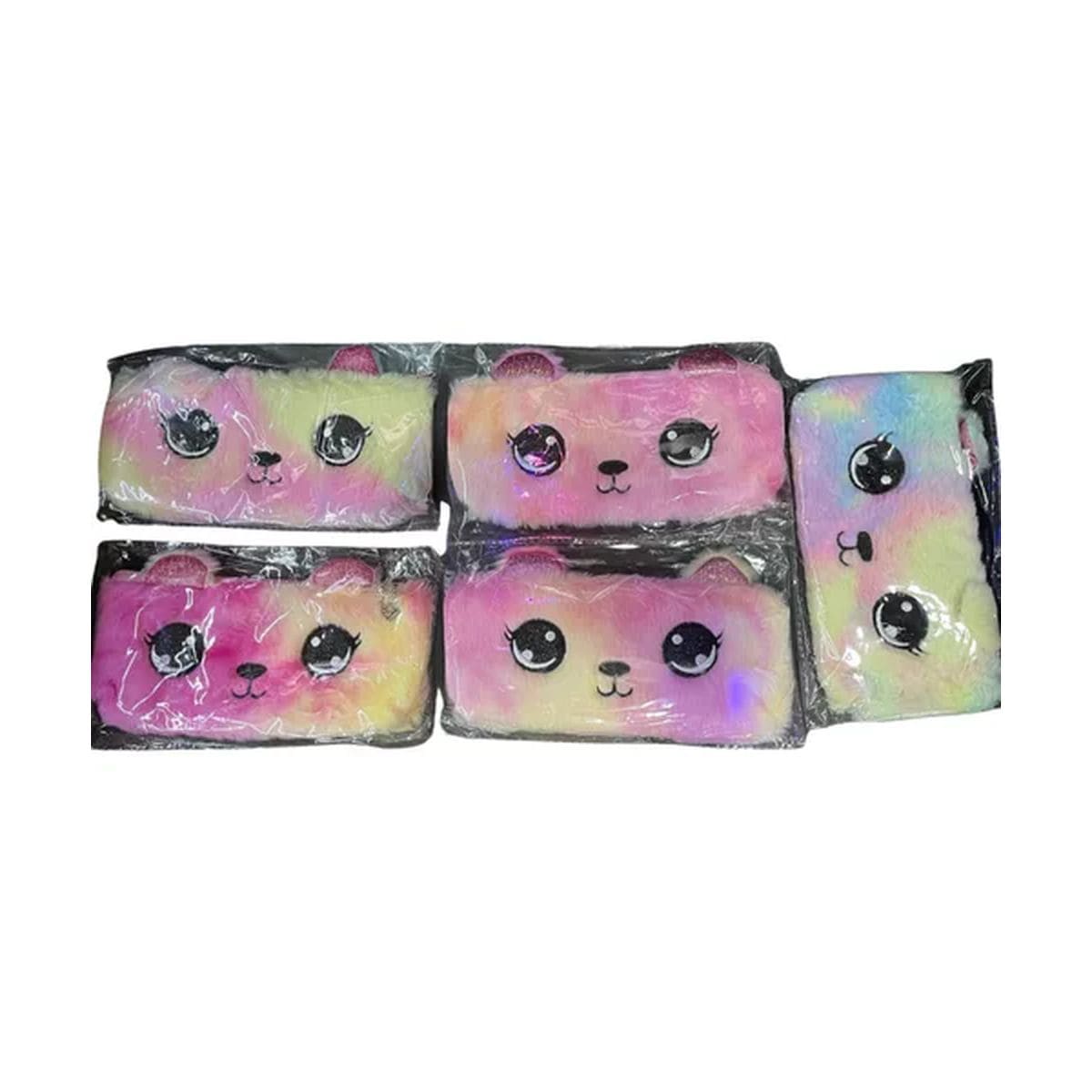 Cartuchera Gatito Peluda Colores Varios Diseños: imagen 2