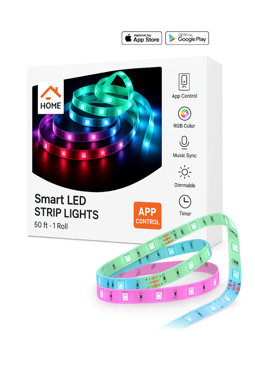 Cinta LED inteligente Wi-Fi RGBIC de 5m