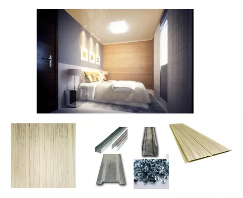 Kit Cielorraso PVC 2x2 - Color Beige Gemini - (4m2)