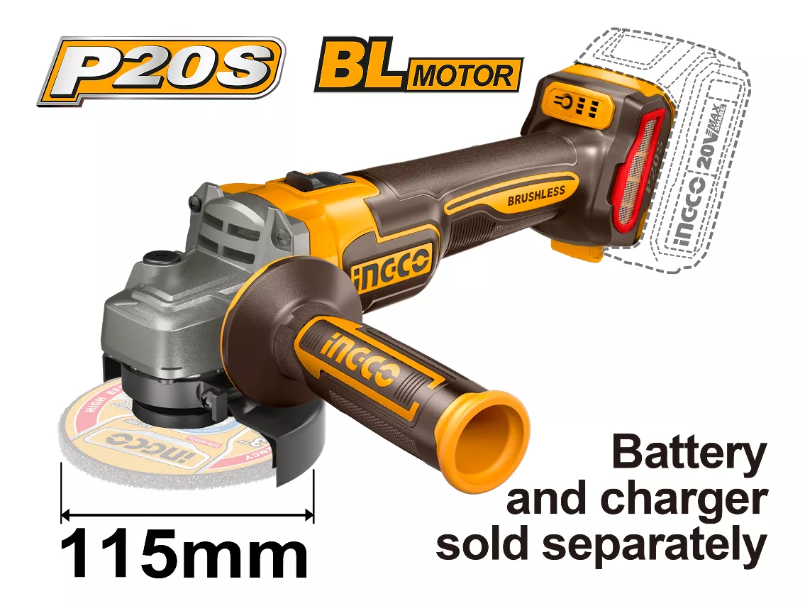 Amoladora 20v + Taladro Percutor +2 Baterias Ingco: imagen 3