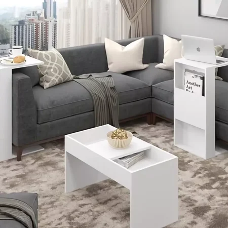 Mesa Ratona Elegante Multifuncion Lisboa Color Blanco: imagen 4