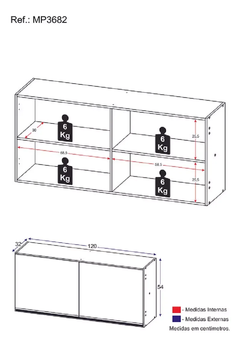Set Bajo Mesada Y Alacena Mueble Areo Cocina Ambos De 120cm