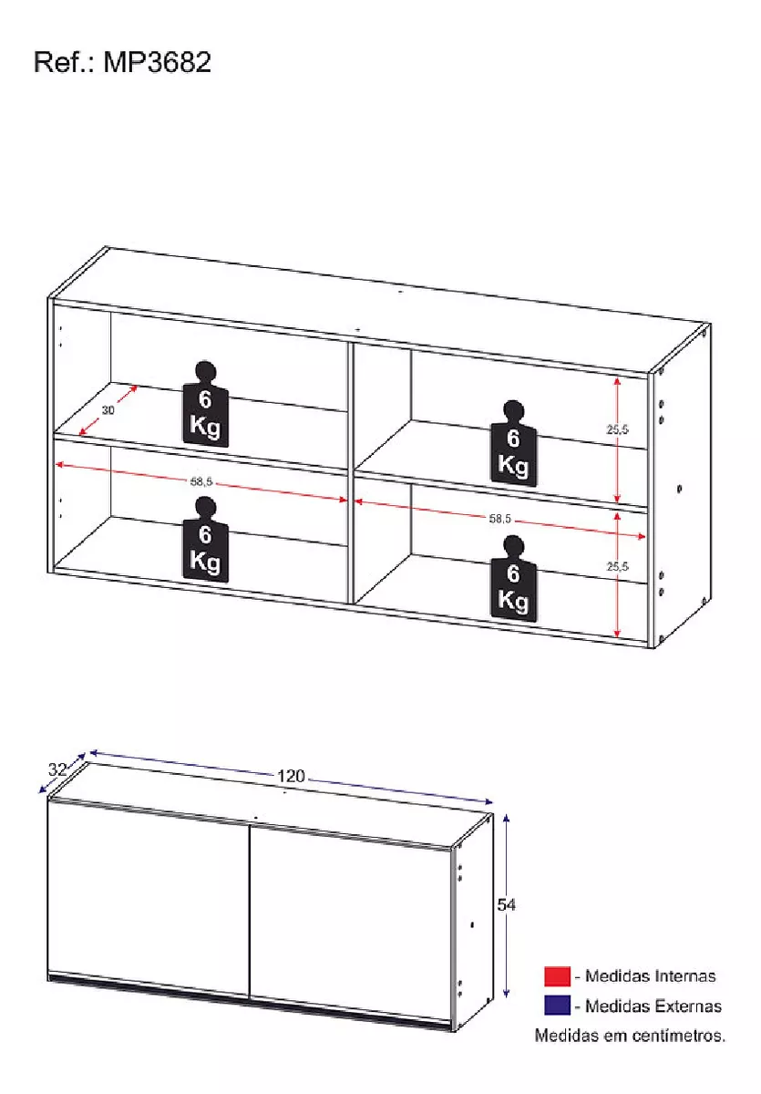 Set Bajo Mesada Y Alacena Mueble Areo Cocina Ambos De 120cm: imagen 9