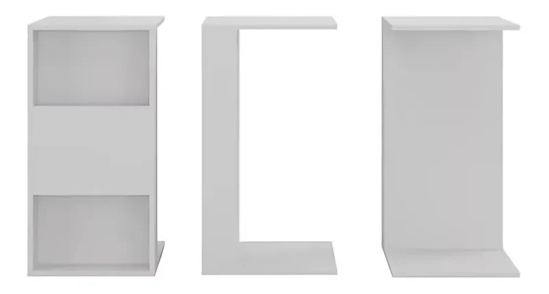 Mesa Ratona Elegante Multifuncion Lisboa Color Blanco