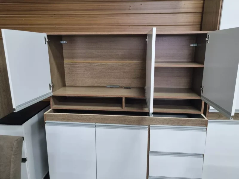 Mueble Alacena Aéreo De Cocina 3 Puertas De Colgar 1.20 Mdp Color Beige/marrón