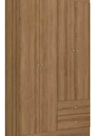 Ropero Artis 4 Puertas Astro Almendra Color Marrón Claro De Mdp