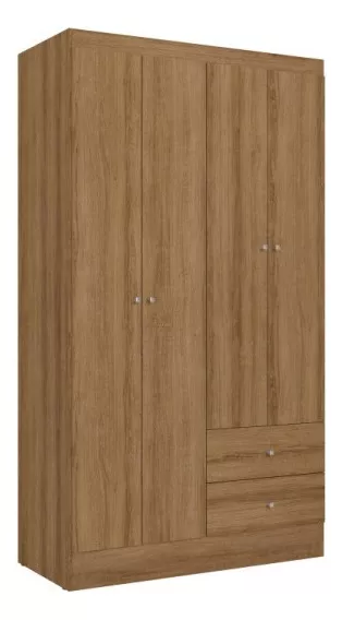 Ropero Artis 4 Puertas Astro Almendra Color Marrón Claro De Mdp