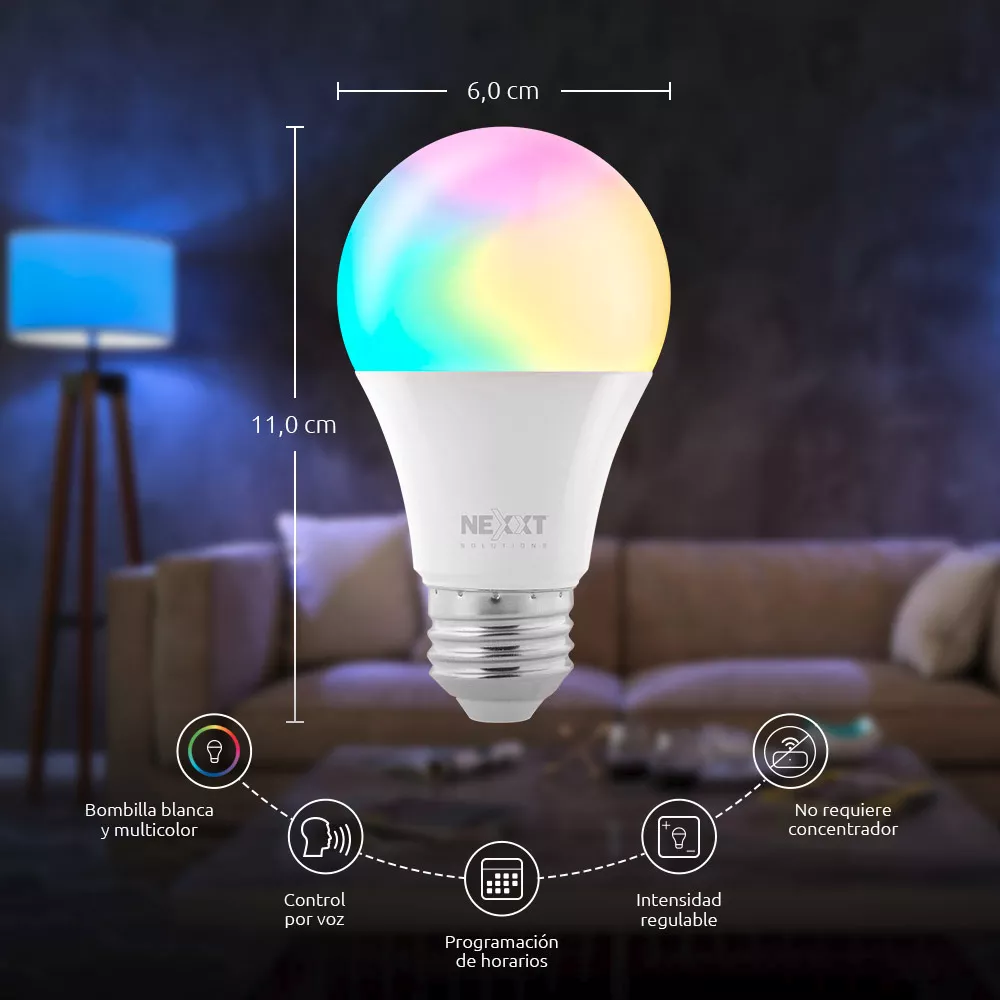 Lampara Bombilla Inteligente Nexxt C120 Pack x3: imagen 6