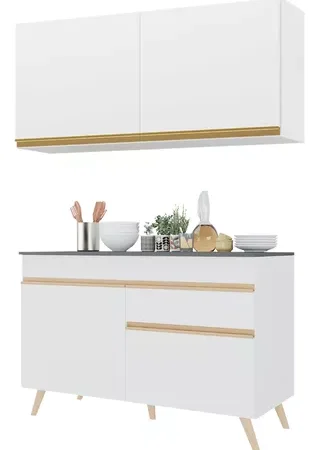 Set Bajo Mesada Y Alacena Mueble Areo Cocina Ambos De 120cm