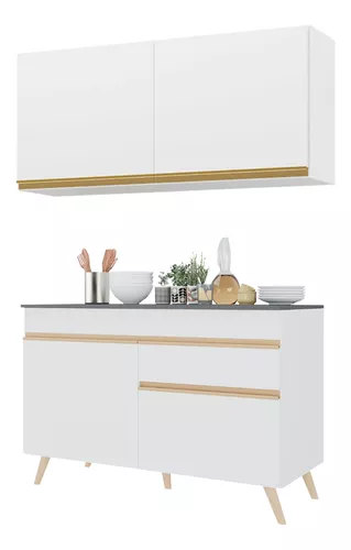 Set Bajo Mesada Y Alacena Mueble Areo Cocina Ambos De 120cm