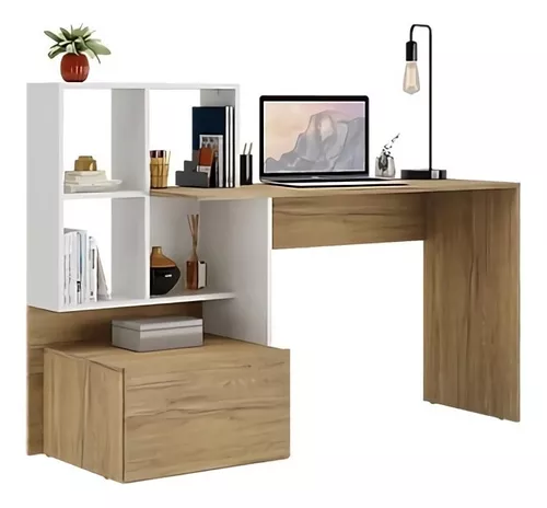 Escritorio De Madera Atlantis Para Oficina Color Blanco