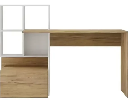 Escritorio De Madera Atlantis Para Oficina Color Blanco: imagen 3