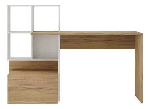 Escritorio De Madera Atlantis Para Oficina Color Blanco