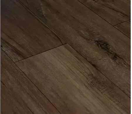 Piso Autoadhesivo Vinílico Tipo Madera color Marron Oscuro - En listones