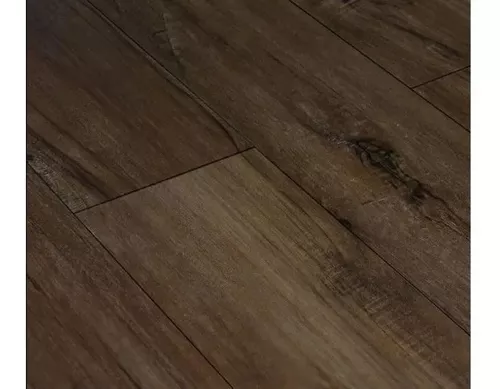 Piso Autoadhesivo Vinílico Tipo Madera Gris Oscuro - En listones
