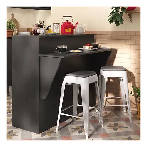 Mesada Isla Desayunador Con Estantes O Repisa A Elección