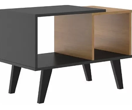 Juego De 2 Mesas Ratonas Madera Elegante Con 2 Separaciones: imagen 3