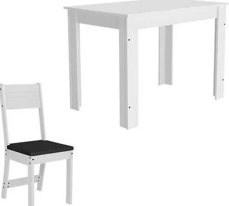 Juego de Comedor Nápoles Mesa y Cuatro Sillas Color Blanco: imagen 2