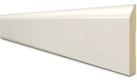 Zócalo De Mdf 12mm X 82mm X 3.66mts Blanco Madera